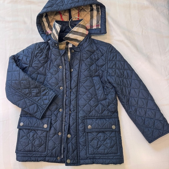 Burberry Boys Quilted Jacket Navy Size 5Y - Picture 1 of 8